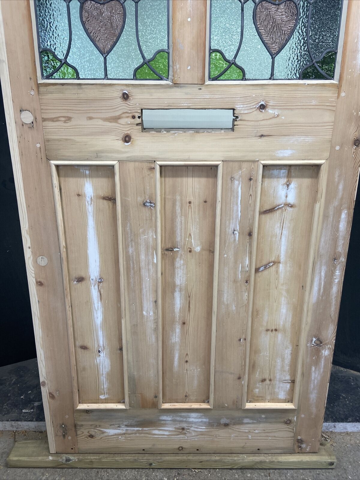 2655.0 X Large Victorian Stained Glass Front Door Old Reclaim Antique Wood Arts Crafts photo