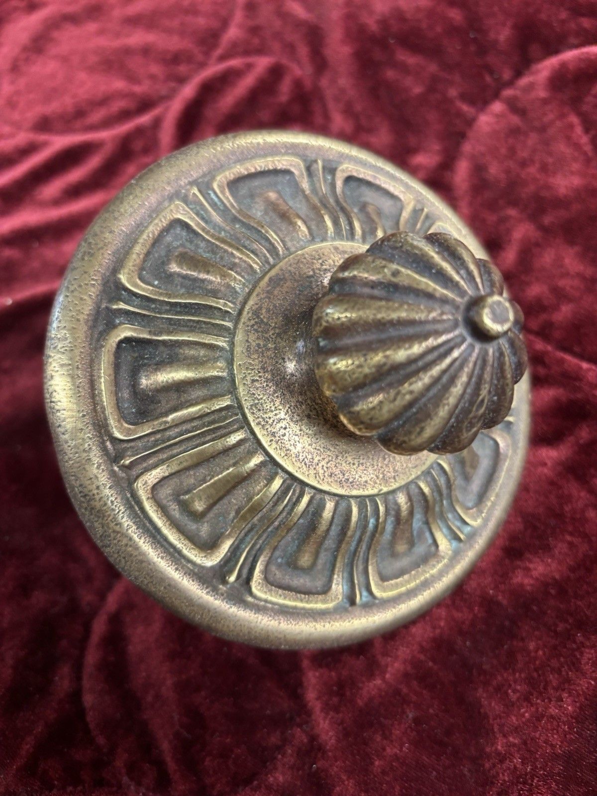 Large Solid Bronze Front Door Pull Handle Reclaimed Period Antique Bolts Patina photo 349.0