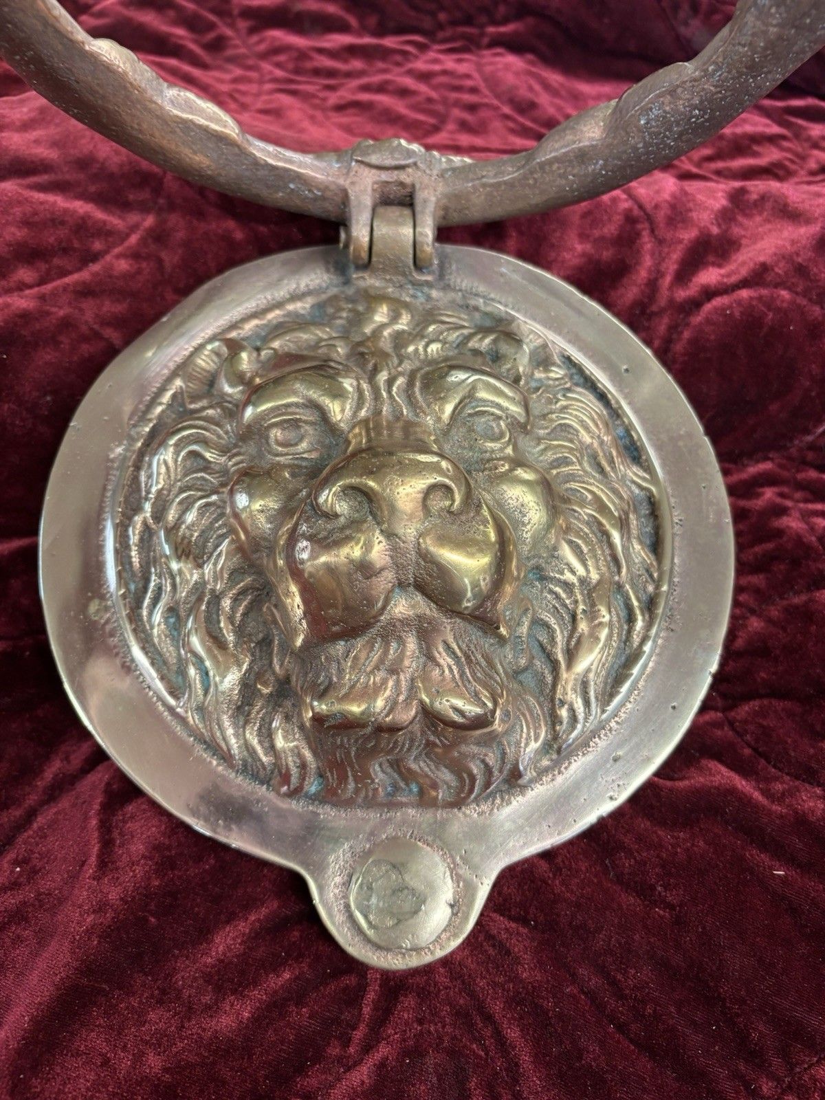 Huge Antique Solid Brass Front Door Knocker Period Reclaimed Manor Cast Metal photo 821.0