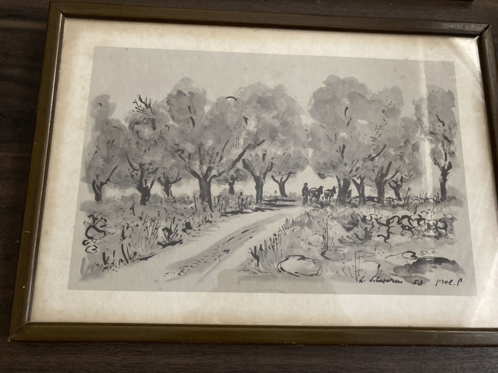 Pair Of Print By The Artist Ludwig Schwerin (1897 1983) German Israeli Jewish Painter. photo for sale