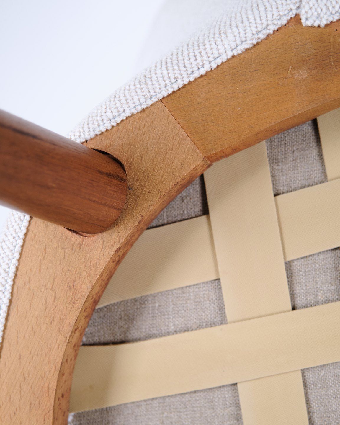 photo for sale Armchair   Teak & Light Fabric   Kurt Olsen   Glostrup Furniture Factory   1960s
