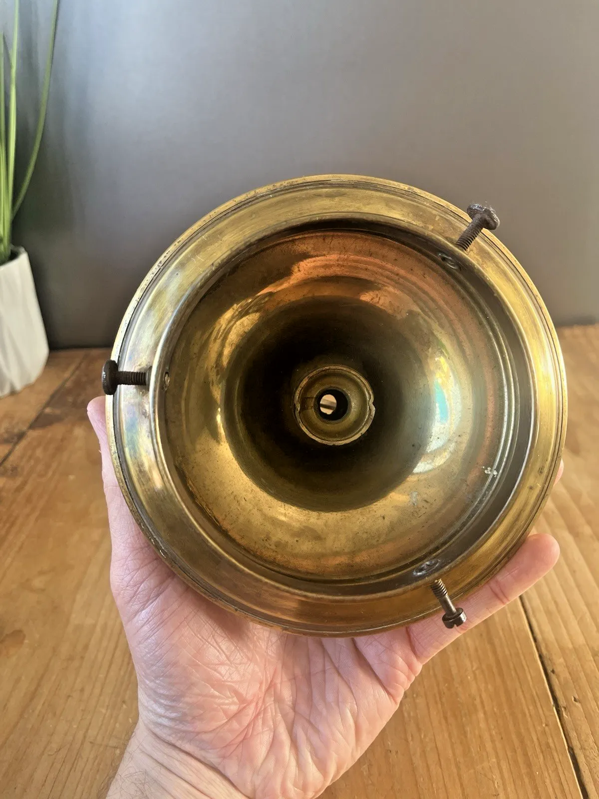 Mid Century Brass Cage Blown Porch Light Lantern Lamp Shade & Gallery Scandi 60s photo Lighting