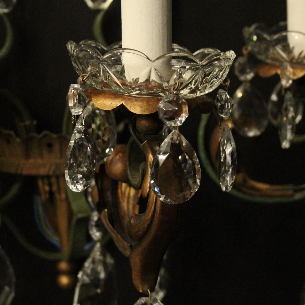 French Set Of 4 Arm Wrought Iron Wall Lights photo for sale