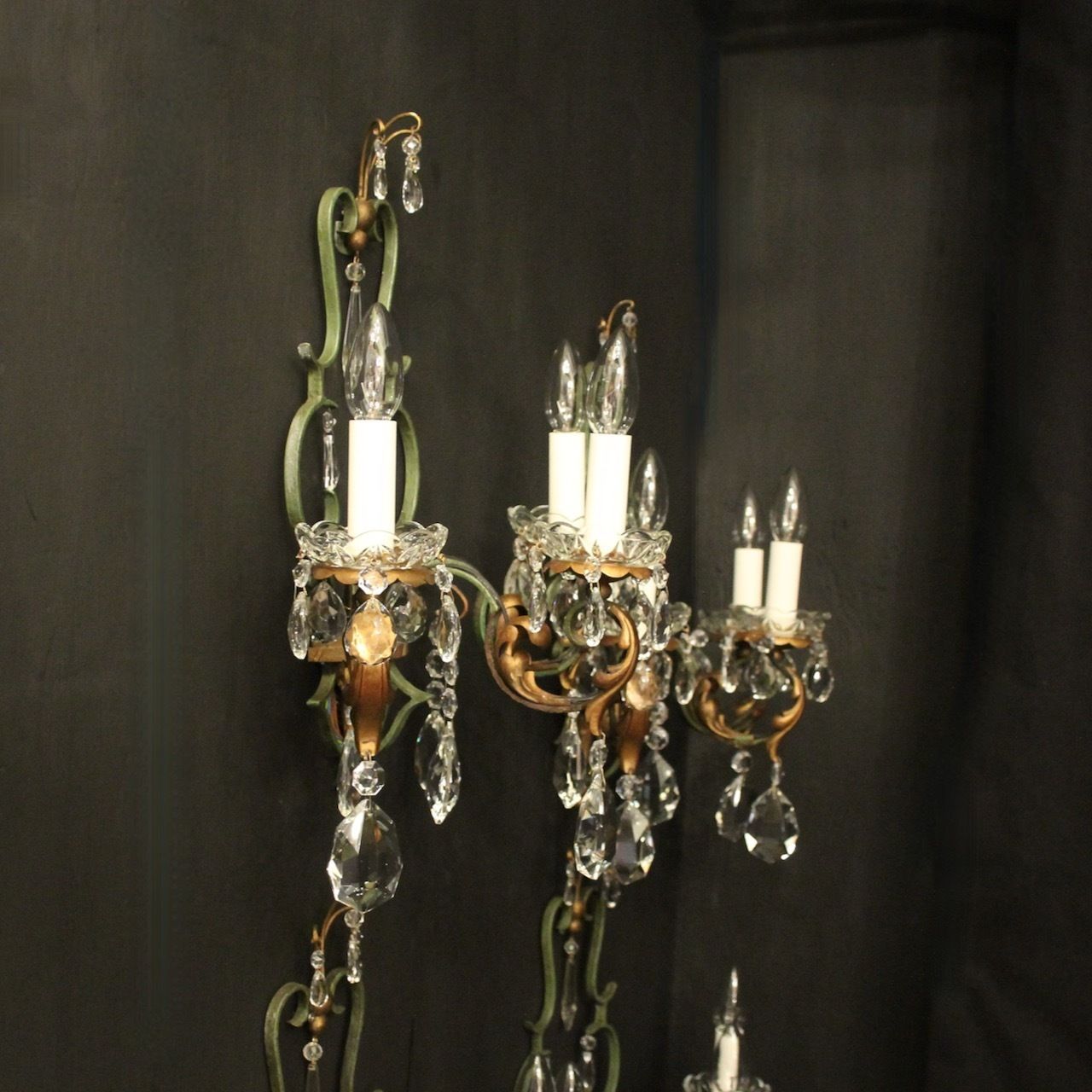 photo furniture French Set Of 4 Arm Wrought Iron Wall Lights