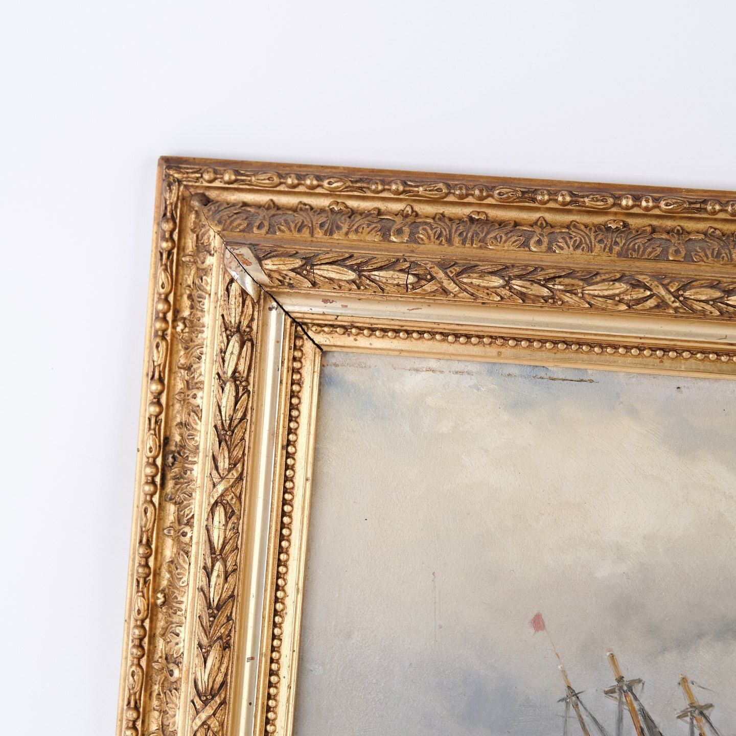 Marine Painting   Oil Painting On Canvas   Holger Lübbers   Signed   Denmark   19th Century photo 1213.0