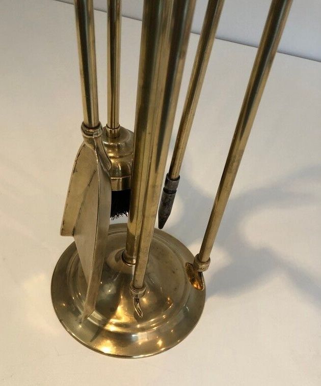 Brass Duck Head Fire Kit In The Style Of Maison Jansen photo Home Fixtures