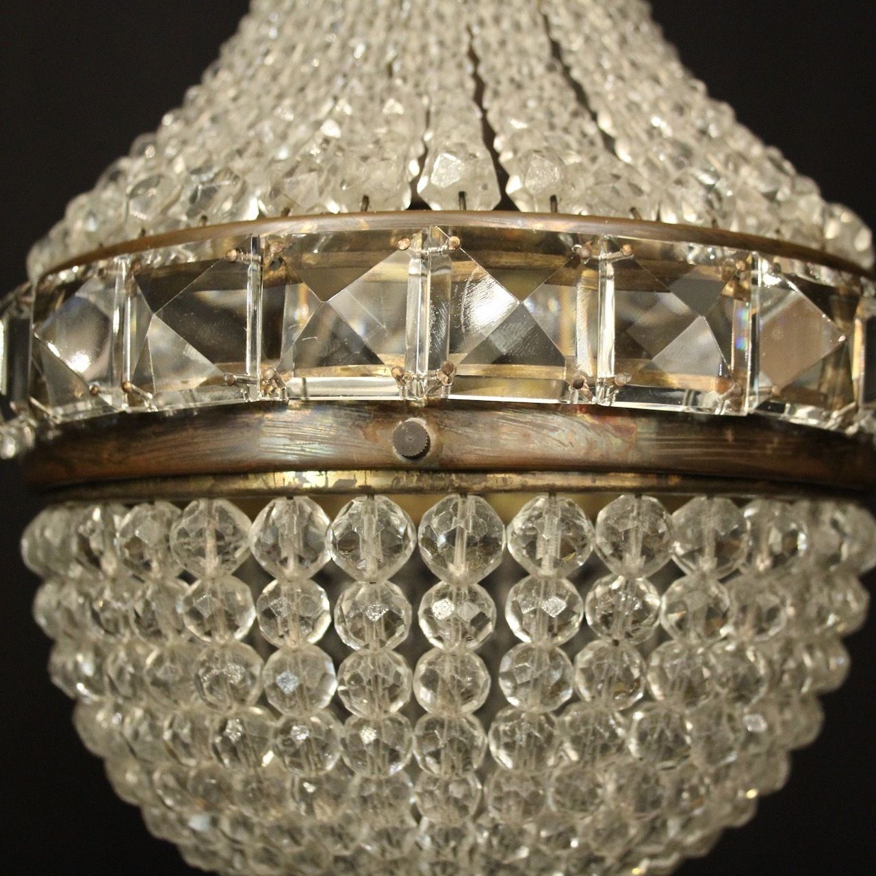 French Tent & Waterfall Single Light Chandelier photo buy