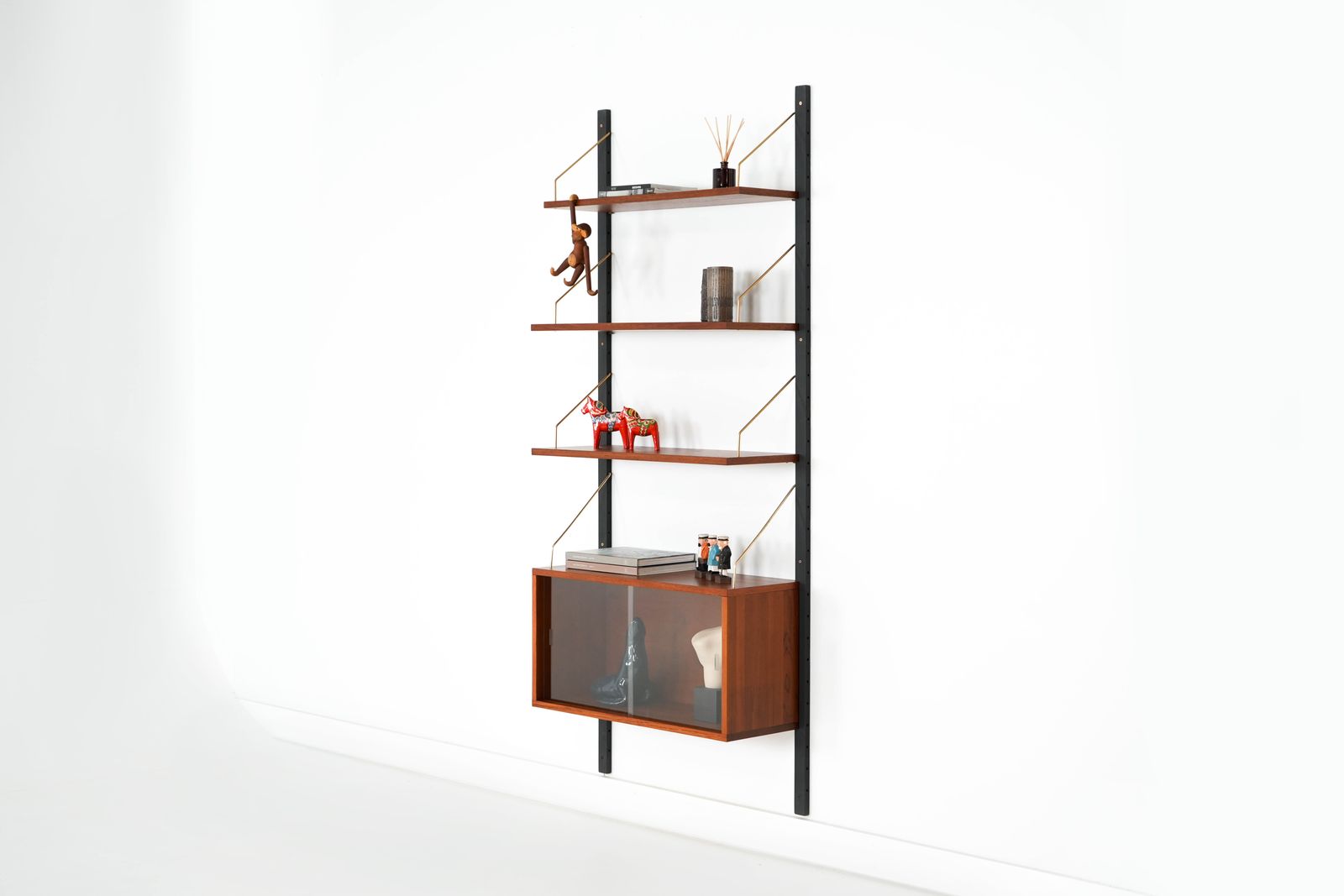 Teakhouten Wandkast, Deens Design, Jaren 1960, Productie: Denemarken photo Meubels