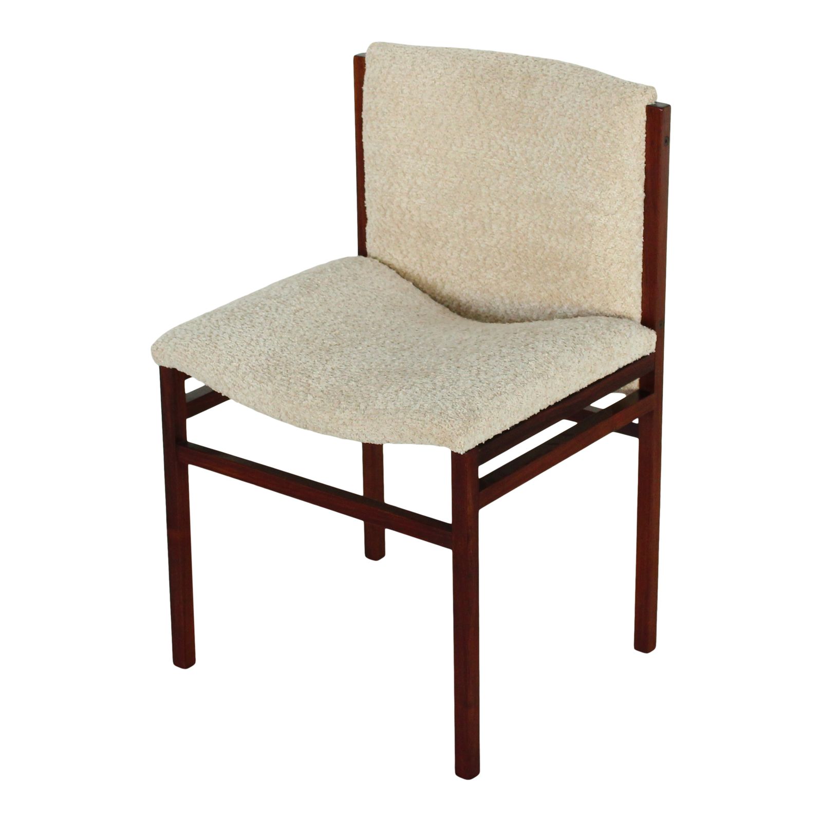 Set Of 6 Tito Agnoli Ash Dining Chairs For Cinova With Bouclé Upholstery photo vinterior