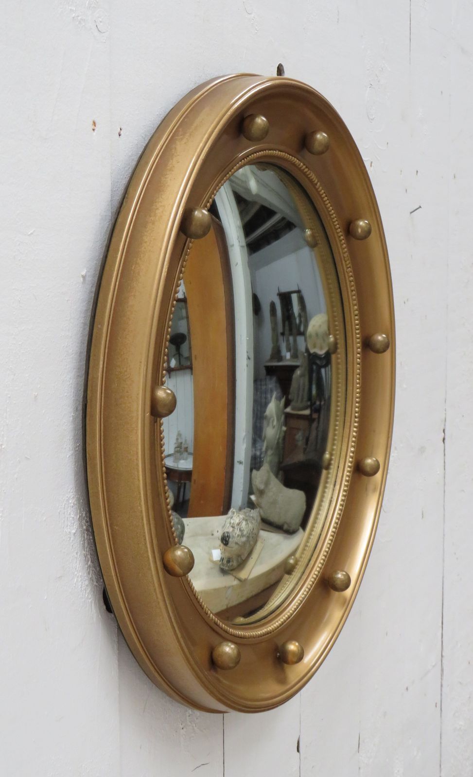 Mid 20th Century English Butlers Convex Mirror photo furniture