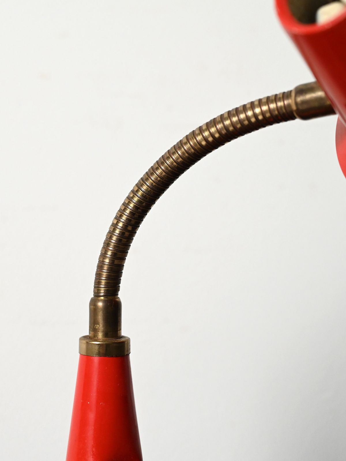 Red Table Lamp Produced By Gemi Rossa Anni ’60 photo vinterior