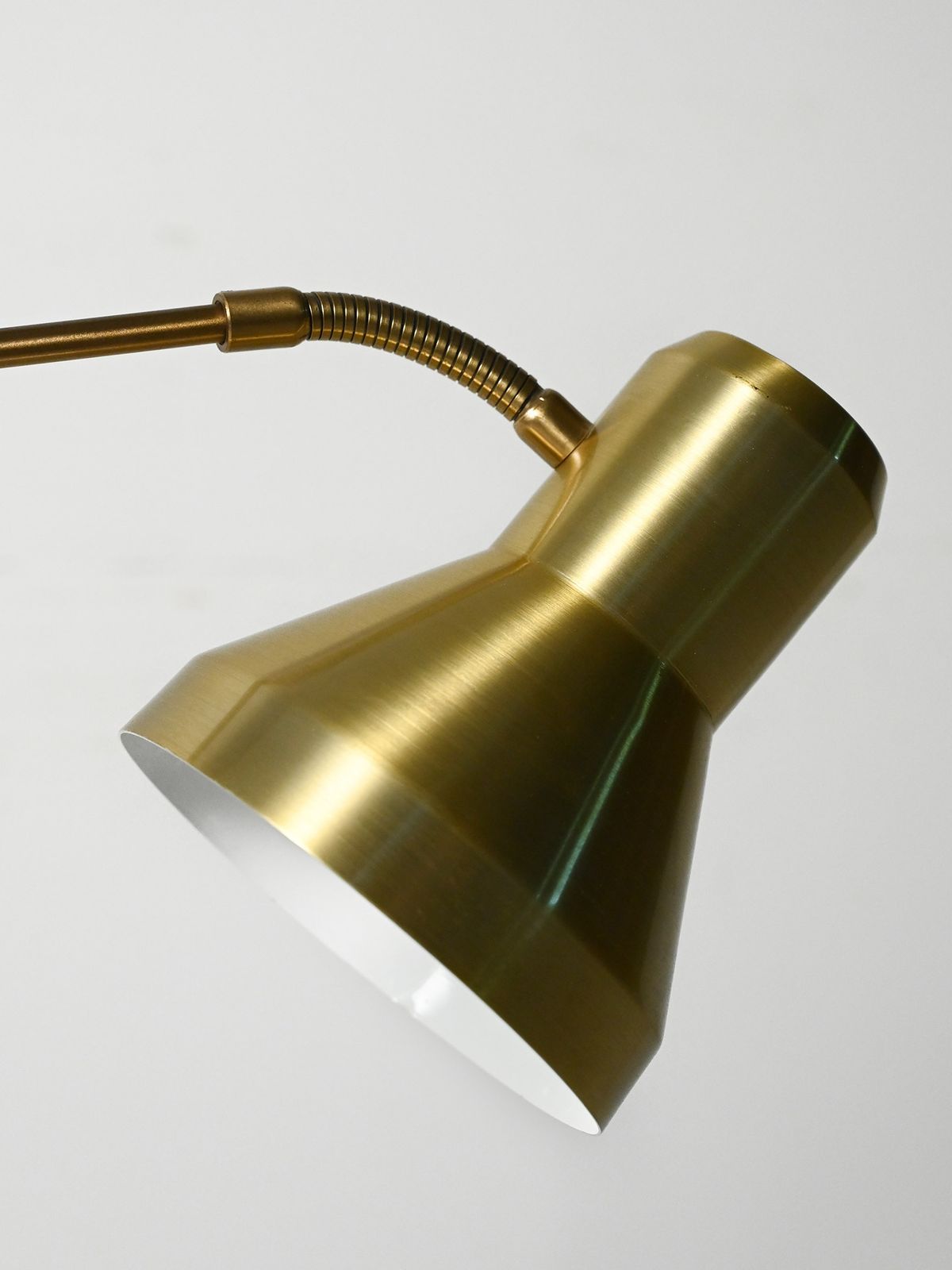 Scandinavian Brass Floor Lamp With Adjustable Arm photo vinterior