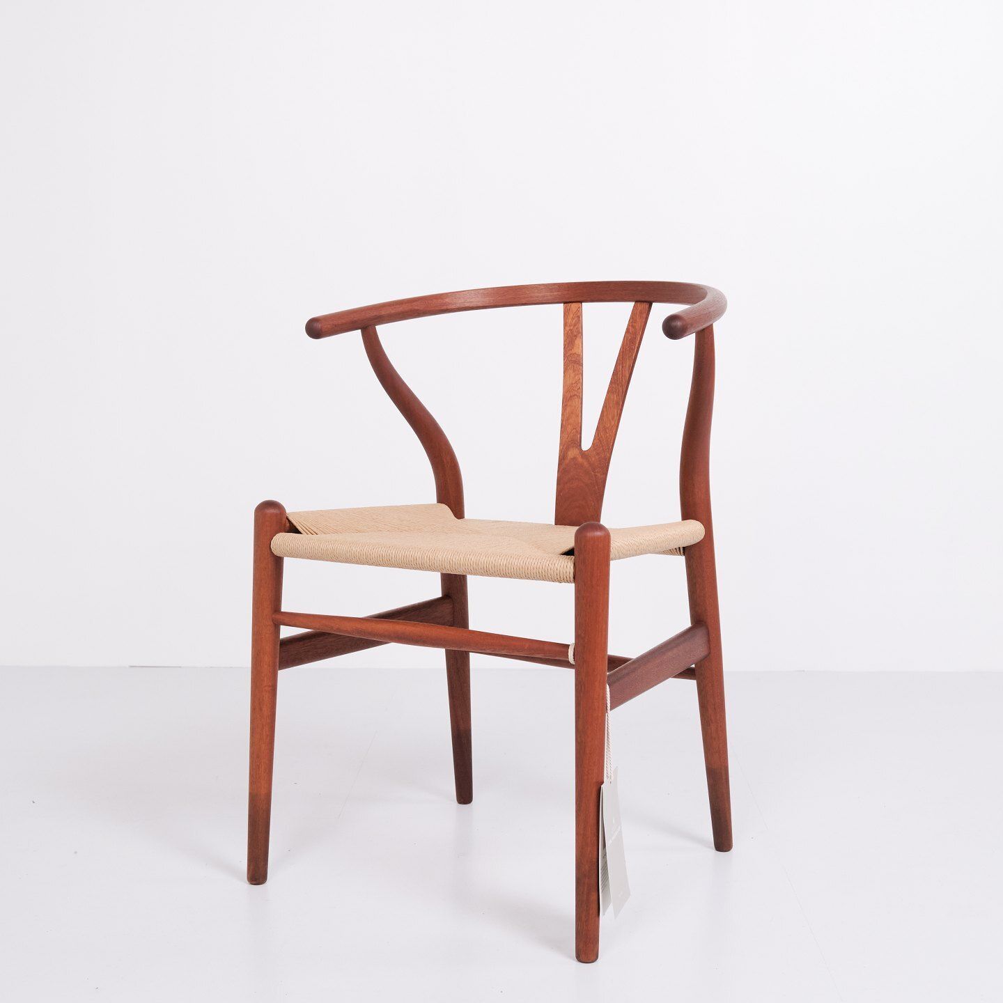 Set Of Four  Wishbone Chairs   Model Ch24   Mahogany & Natural Wicker   Hans J. Wegner   Carl Hansen & Son