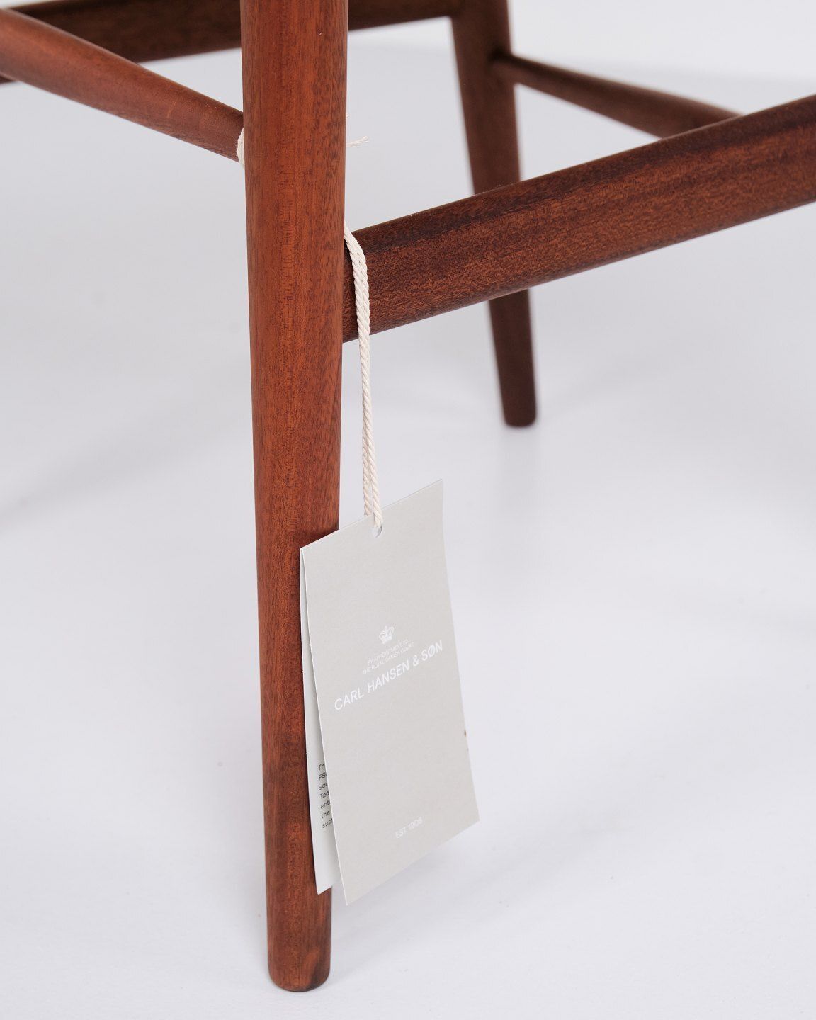 Set Of Four  Wishbone Chairs   Model Ch24   Mahogany & Natural Wicker   Hans J. Wegner   Carl Hansen & Son photo 725.0