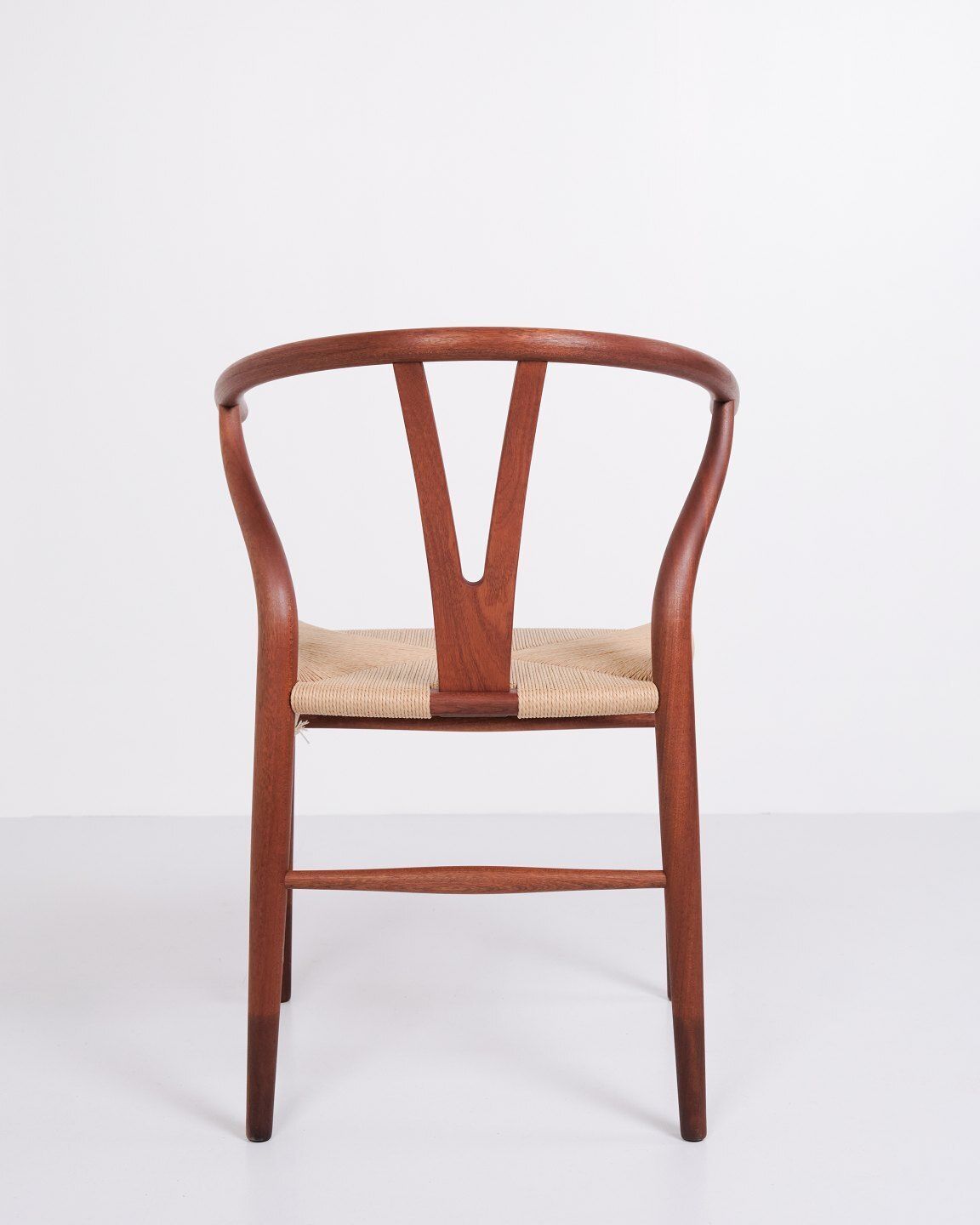Set Of Four  Wishbone Chairs   Model Ch24   Mahogany & Natural Wicker   Hans J. Wegner   Carl Hansen & Son photo buy