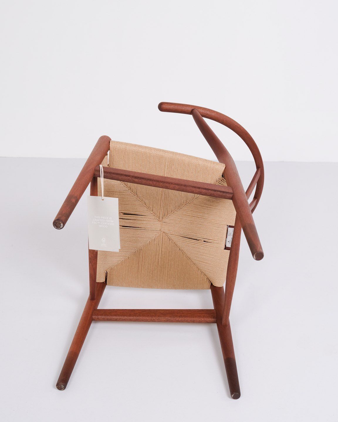 Set Of Four  Wishbone Chairs   Model Ch24   Mahogany & Natural Wicker   Hans J. Wegner   Carl Hansen & Son photo vintage