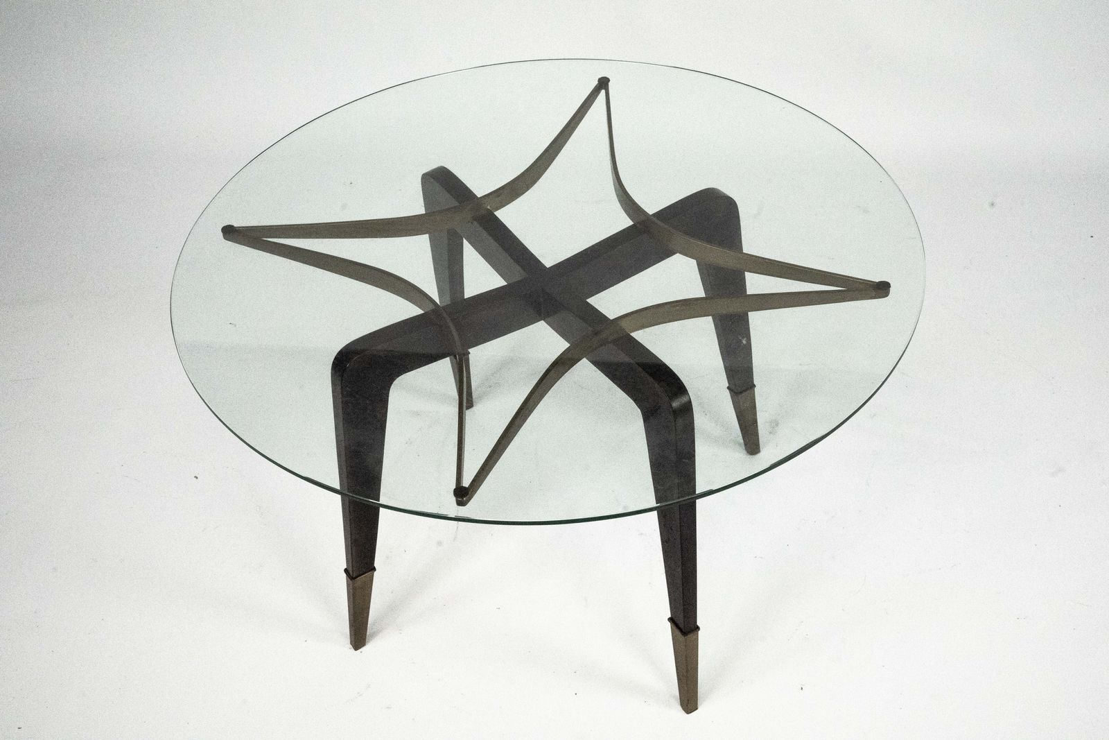 Rare Mid Century Round Coffee Table By Paolo Buffa, Italy, 1950s. photo vintage
