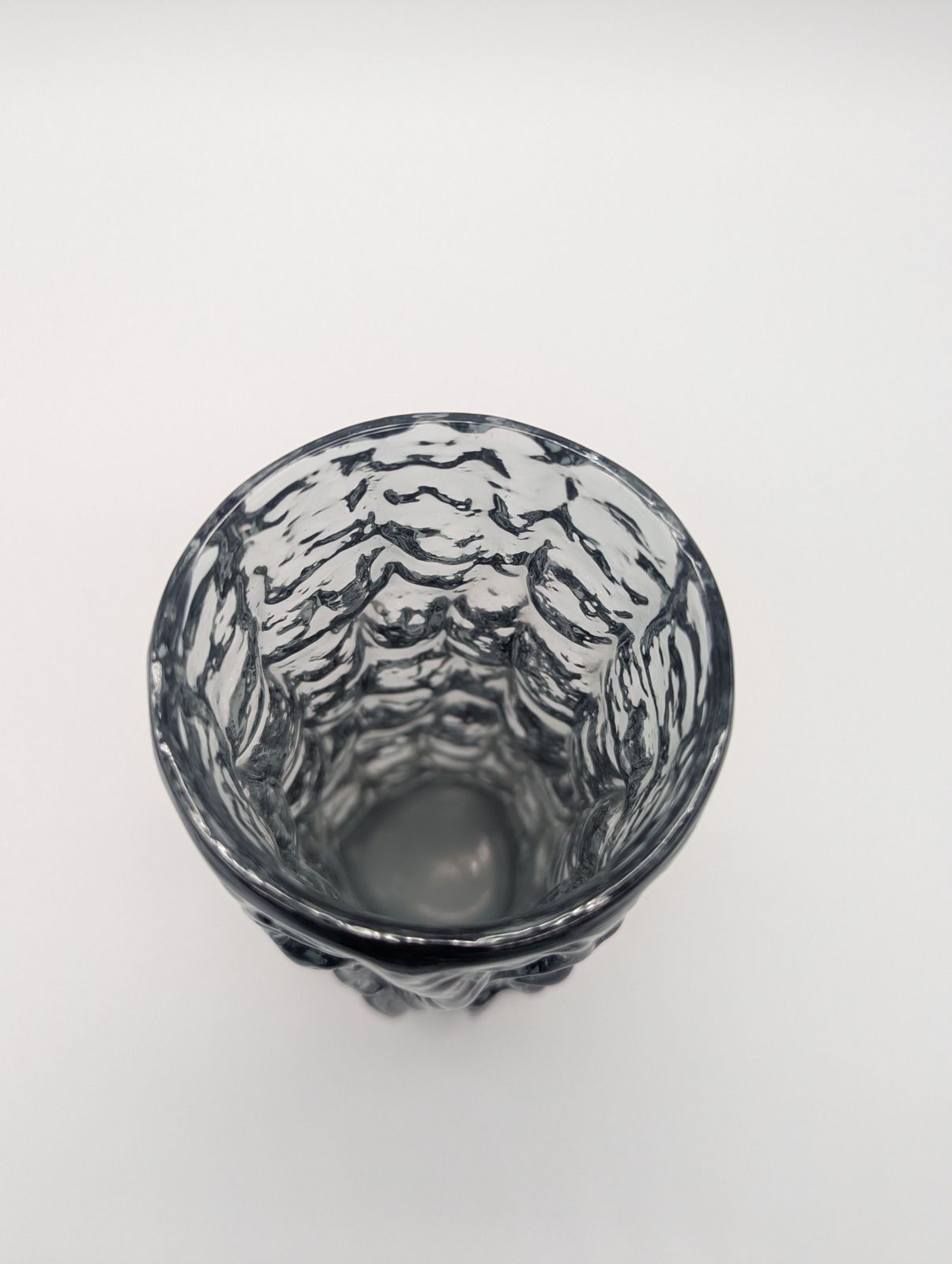 Whitefriars Glass | Geoffrey Baxter “Bark” Vase, Pewter, 15.3 Cm photo buy