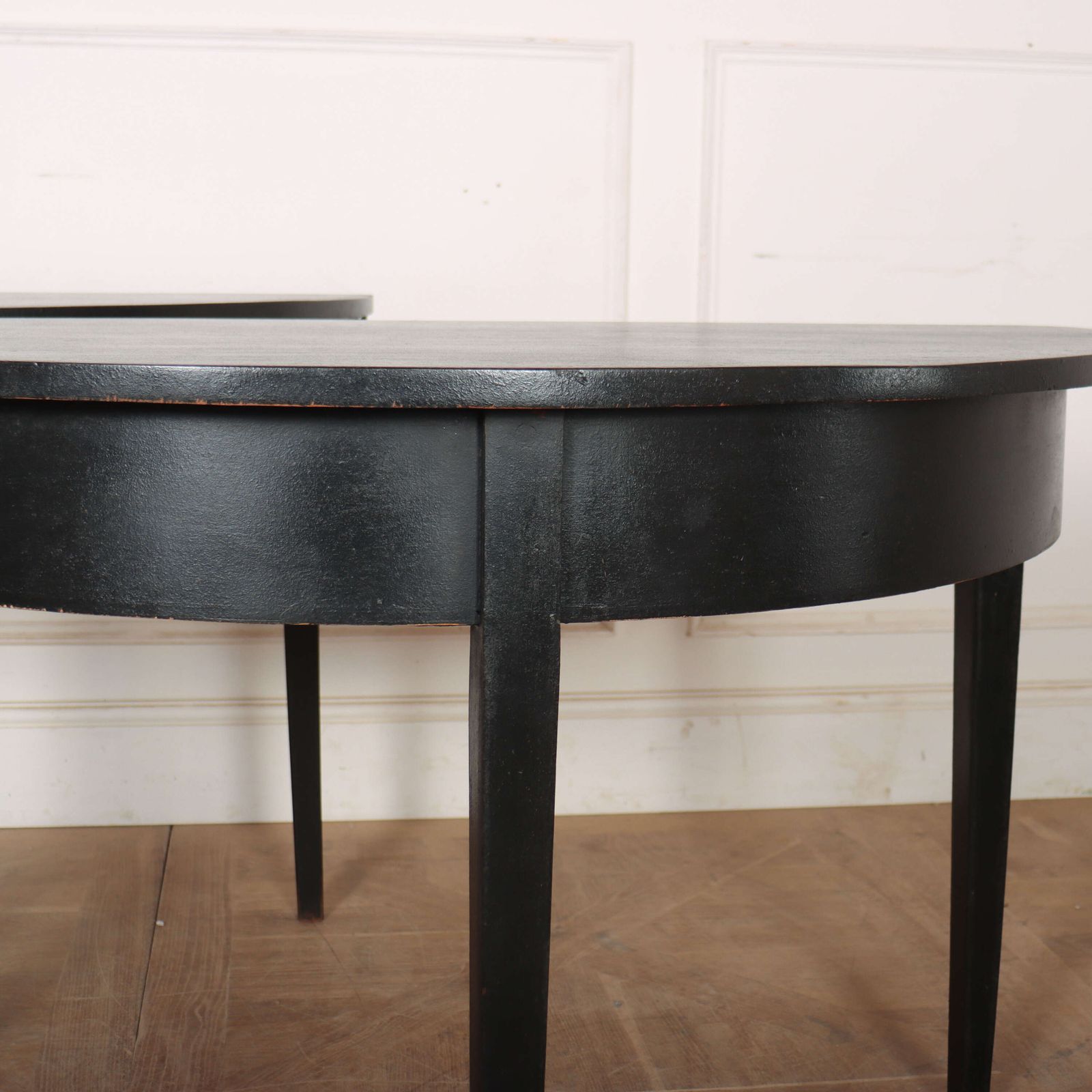 Pair Of English Demi Lune Console Tables photo furniture