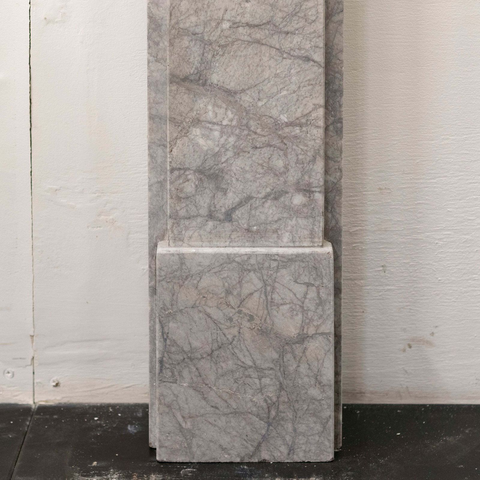 Early Georgian Style Grey Marble Fireplace Surround photo vintage