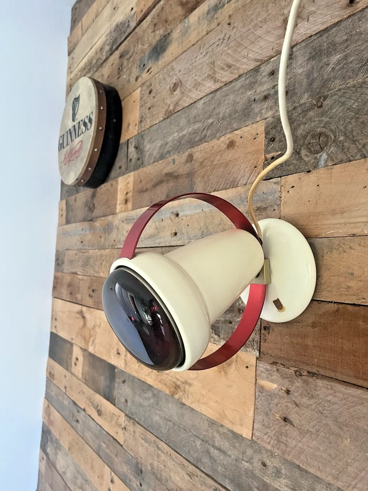 photo furniture Space Age 50's Philips Red Saturn Circle Designer Heat Desk Wall Lamp C Perriand