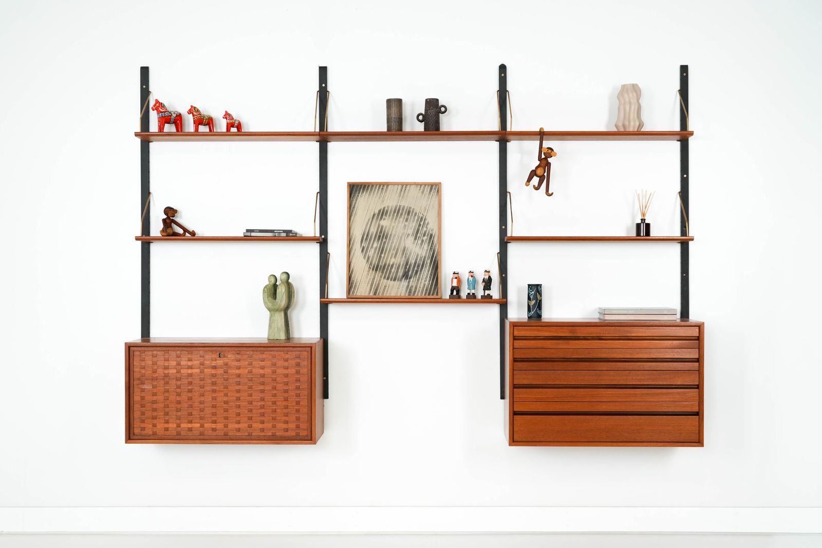 Teak Modular Shelving Unit, Danish Design, 1960s, Designer: Poul Cadovius photo for sale