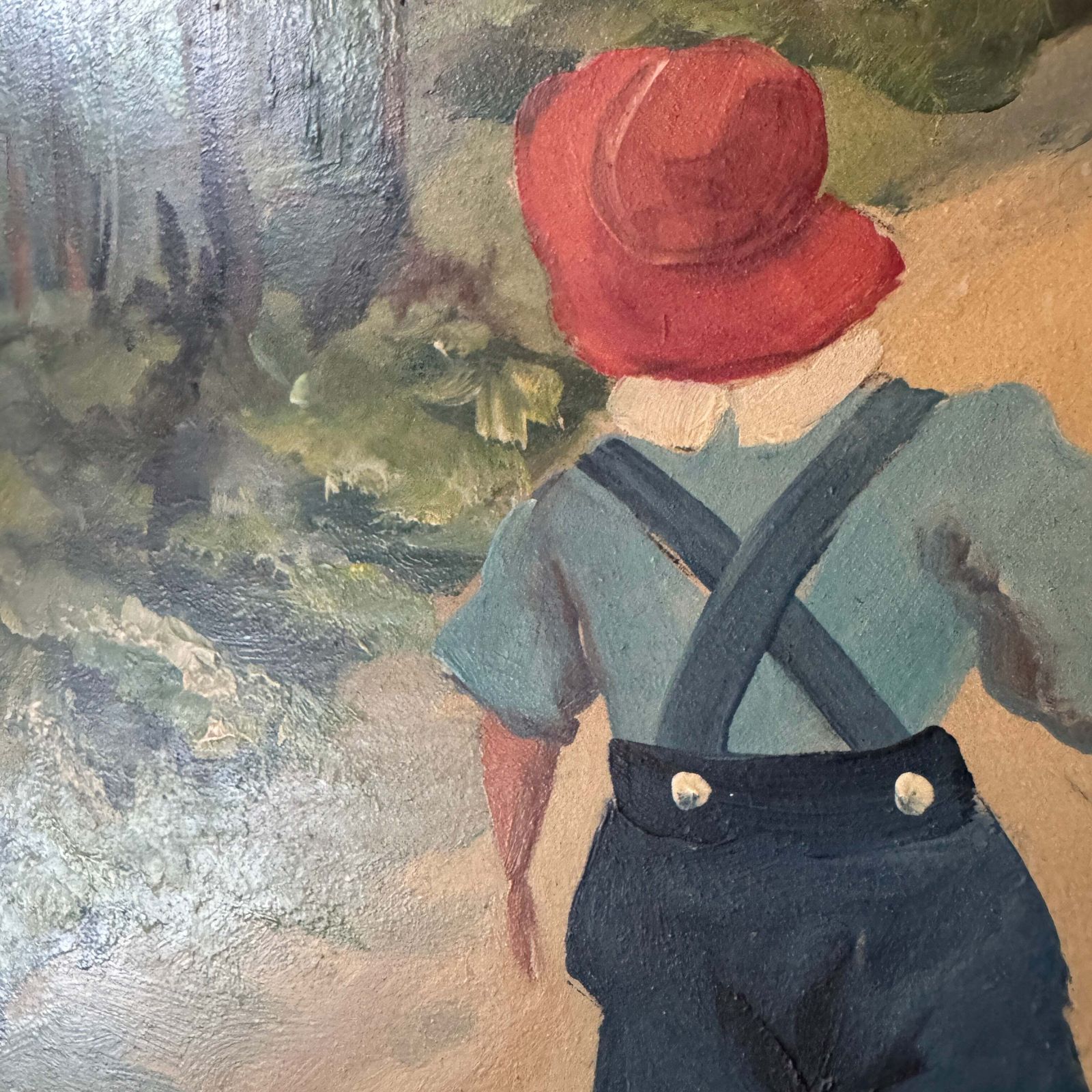 The Way We Once Walked. Vintage Swedish Oil Painting. photo Art
