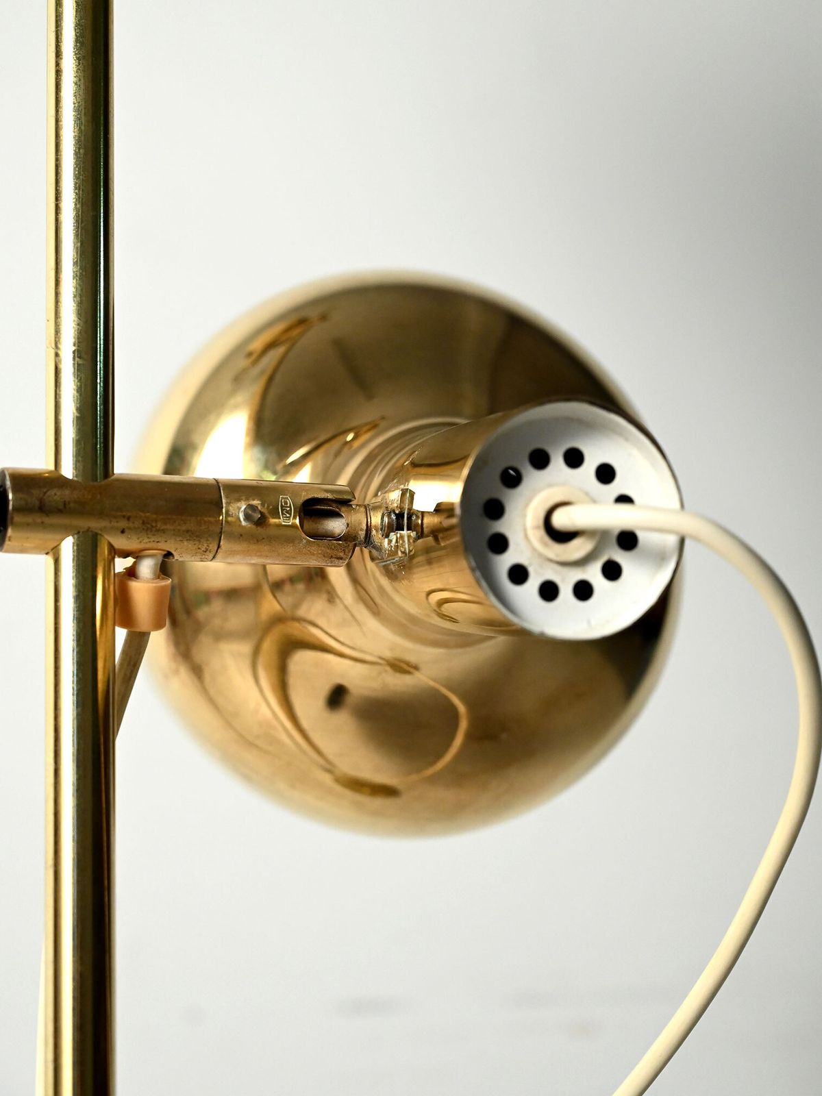 photo furniture Scandinavian Brass Floor Lamp With Two Adjustable Light Points