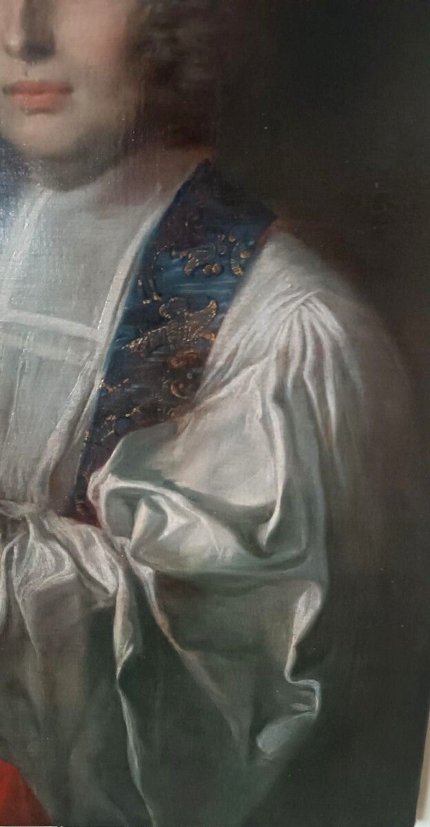 Antique Painting On Canvas Depicting The Portrait Of A Prelate, French School, 18th Century photo buy