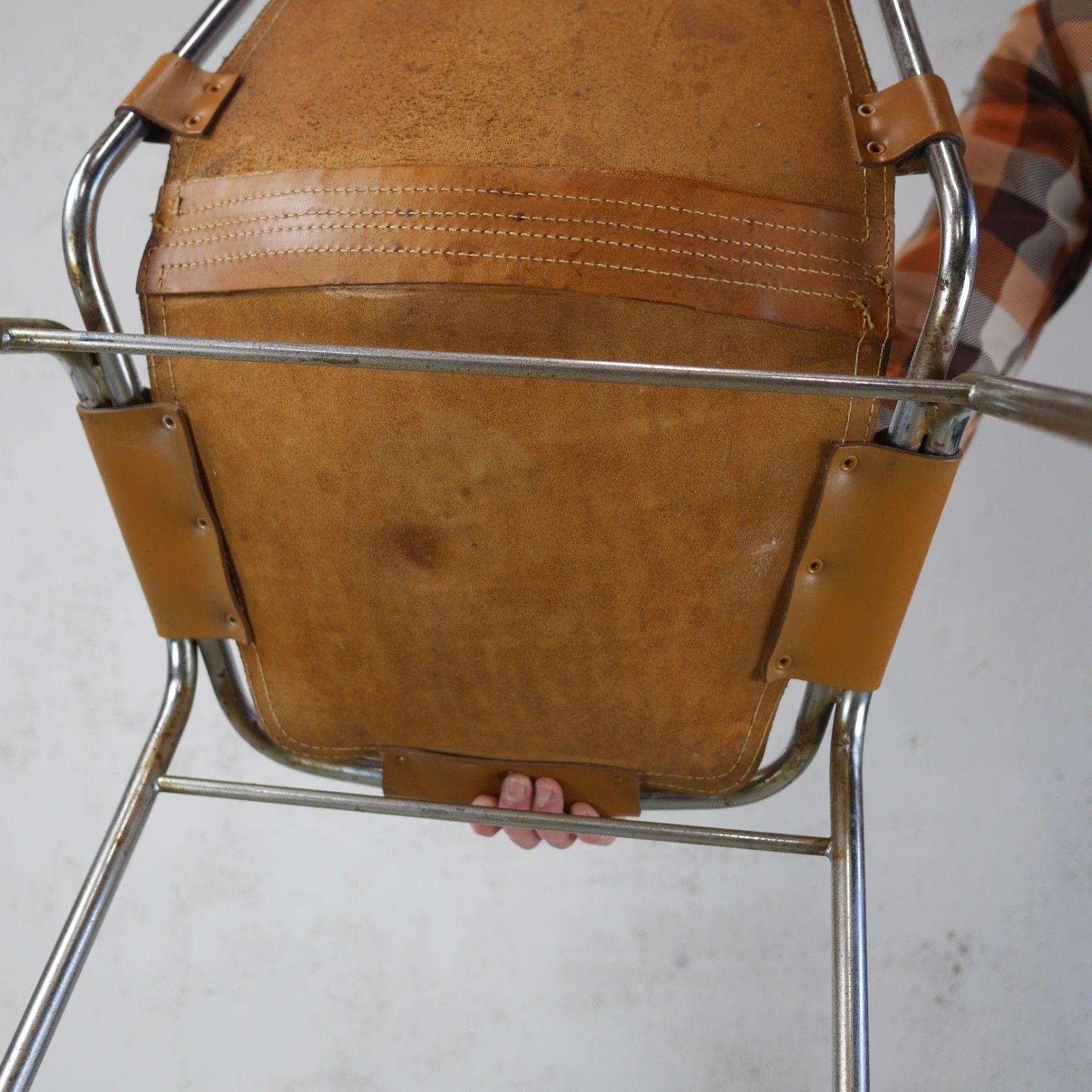 Furniture Set 4 Mid Century Vintage Charlotte Perriand Les Arches Leather Chairs #103058 photo