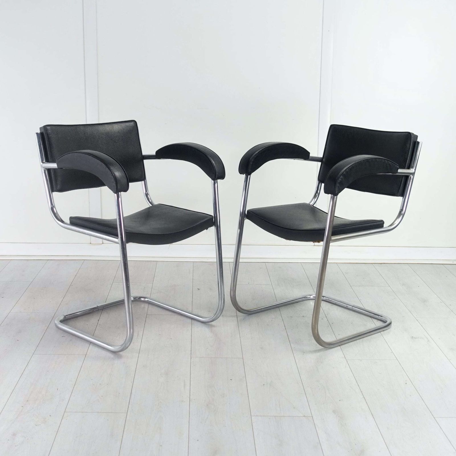 Pair Of Art Deco Arm Chairs By Serge Chermayeff English 1930's photo furniture