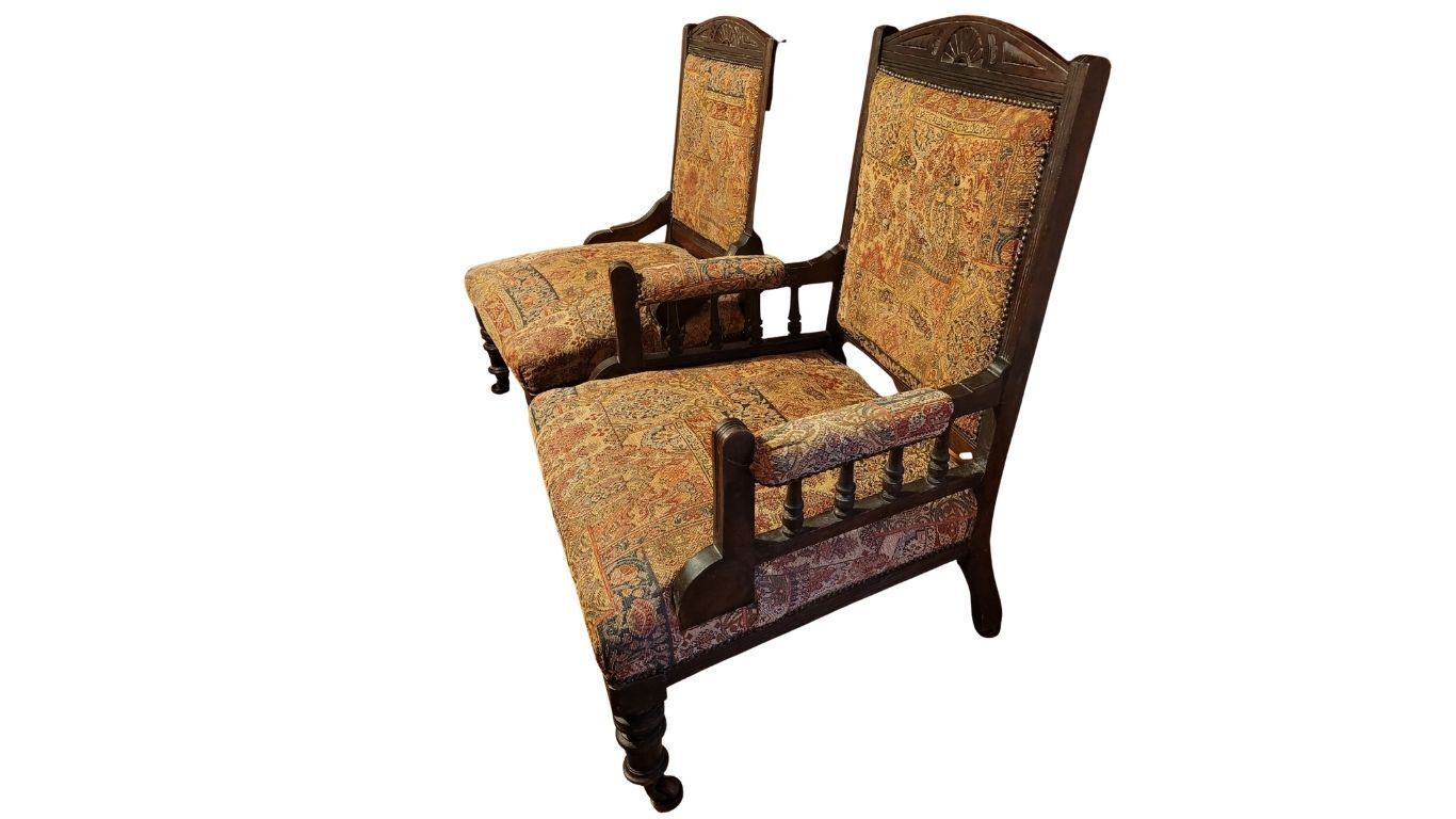 Pair Of Edwardian Grandparent Chairs photo furniture