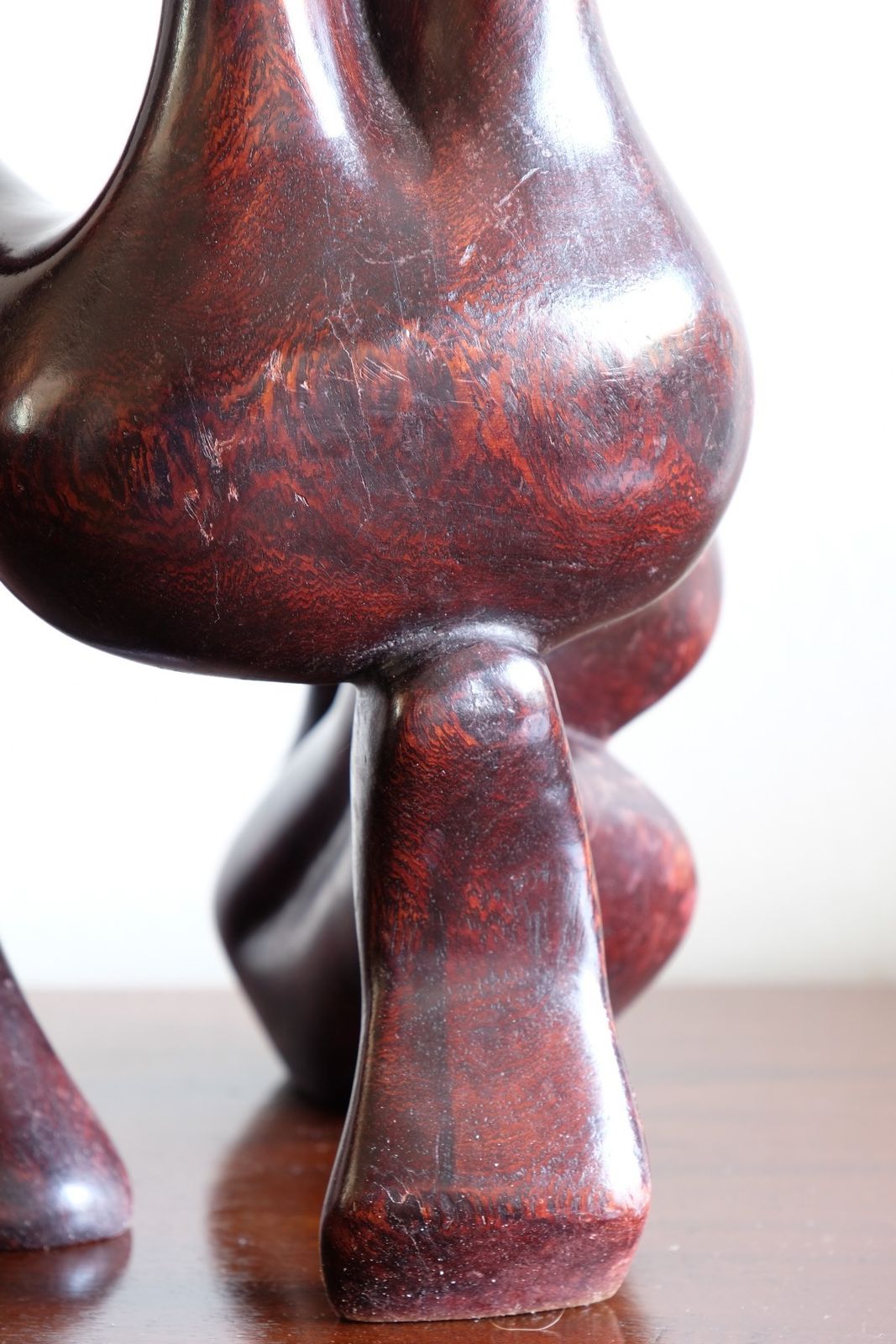 African Abstract Mahogany Sculpture Inspired By Rodin And Henry Moore photo for sale