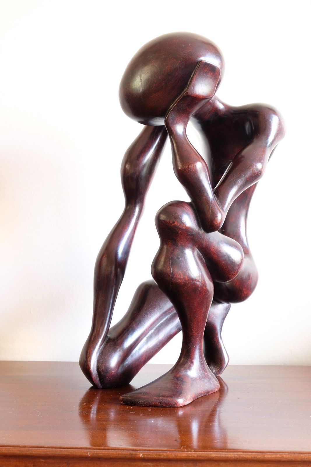 1200.0 African Abstract Mahogany Sculpture Inspired By Rodin And Henry Moore photo