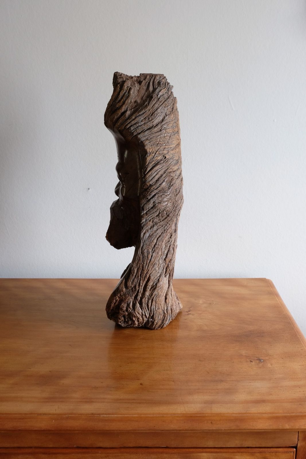 Makonde Root Wood Bust – Tribal Elder Portrait Sculpture photo buy