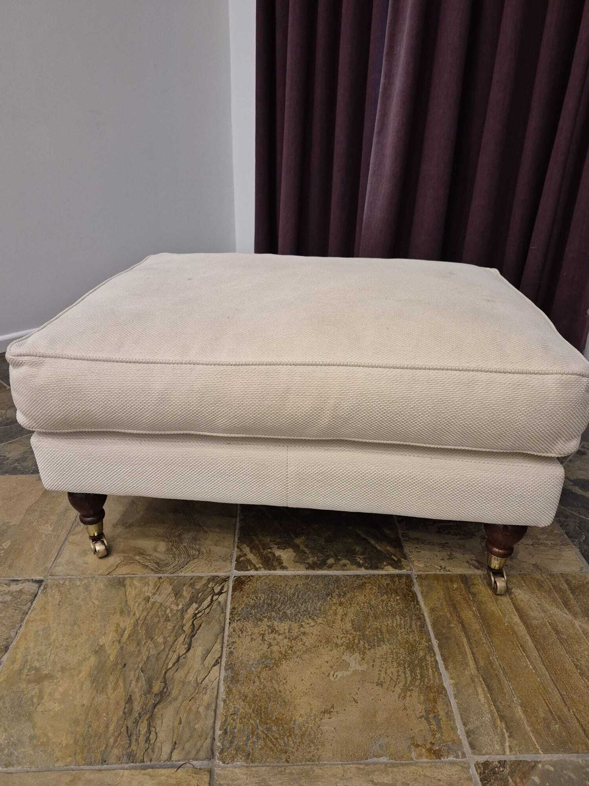 Comfortable Oka Armchair And Matching Footstool photo 650.0