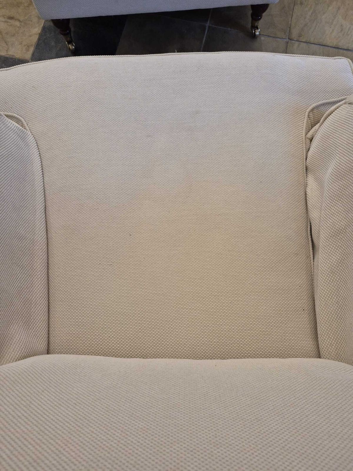 Comfortable Oka Armchair And Matching Footstool photo vinterior