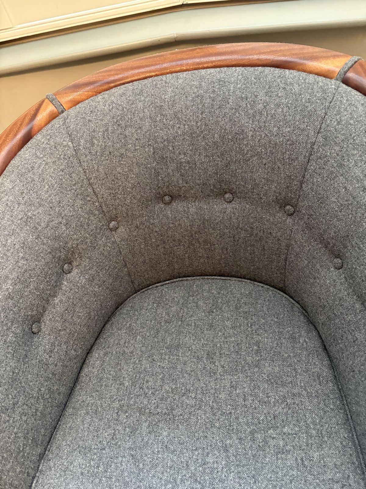 1950 M Century Danish Lounge Chairs In 100% Grey Wool photo Furniture