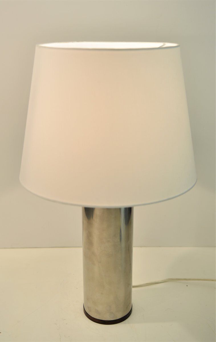 Swedish Table Lamp In Teak And Brushed Steel By Uno & östen Kristiansson For Luxus, 1960s photo furniture