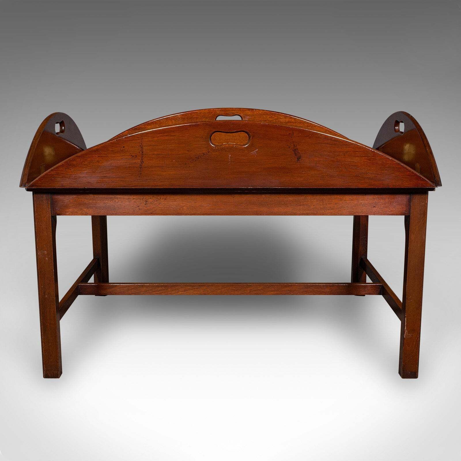 Vintage Butler's Tray Table, English, Serving Stand, Regency Revival, Art Deco photo vintage