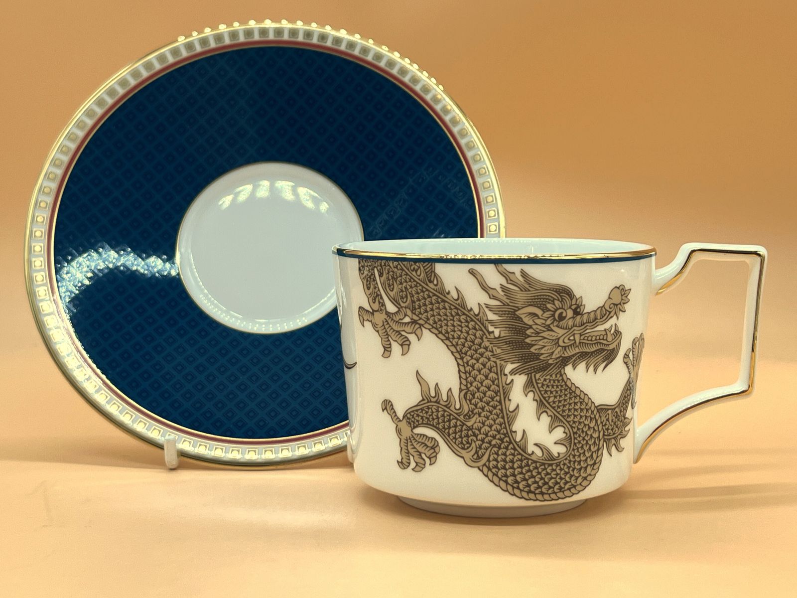 Wedgwood China Oriental Legend Design Tea Cup & Saucer Duo. photo for sale
