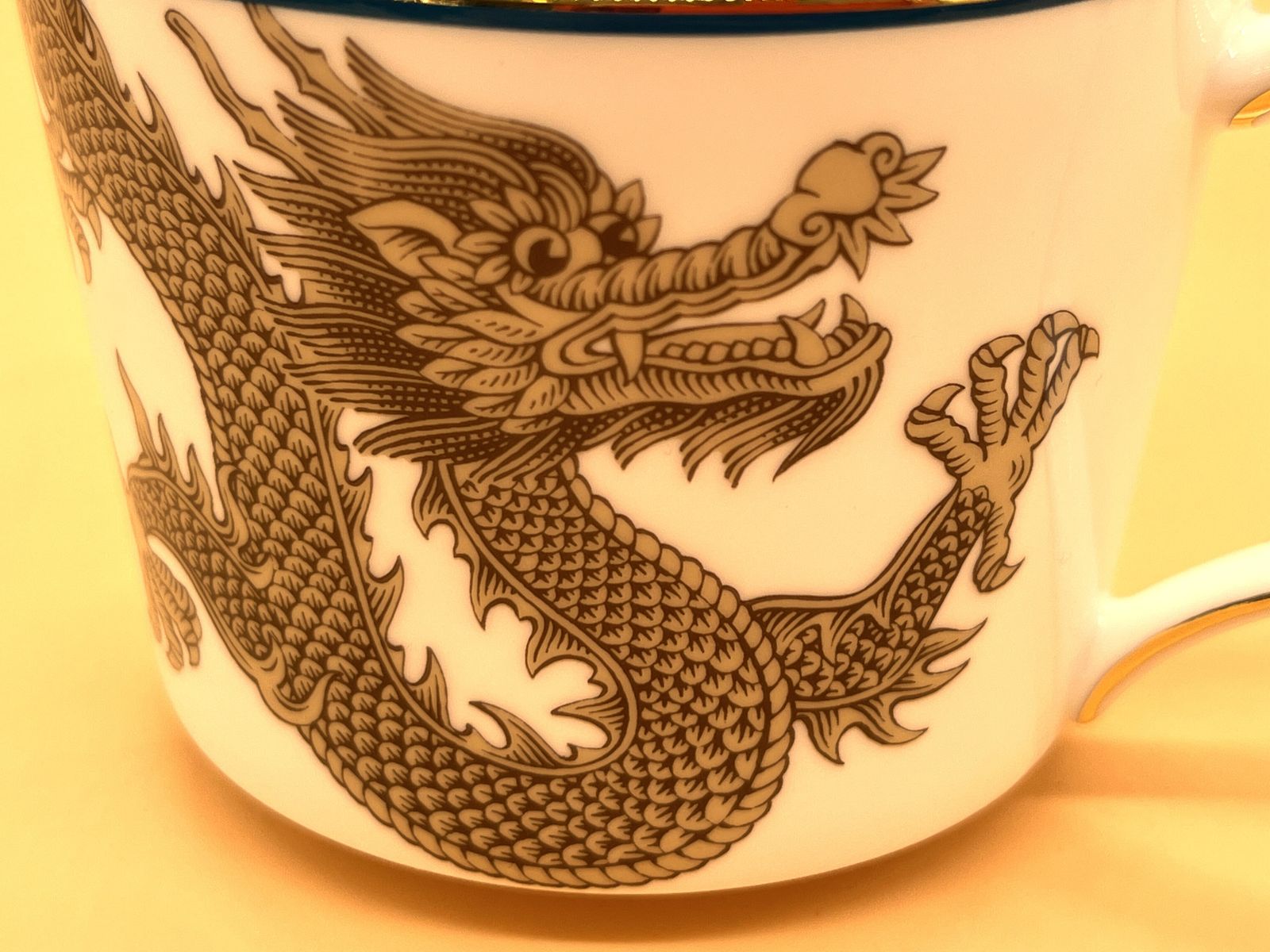photo furniture Wedgwood China Oriental Legend Design Tea Cup & Saucer Duo.