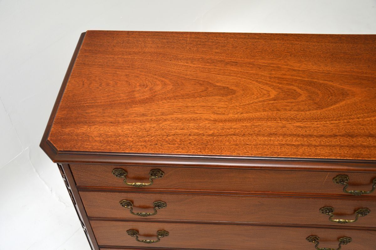 Antique Georgian Style Mahogany Chest Of Drawers photo vintage