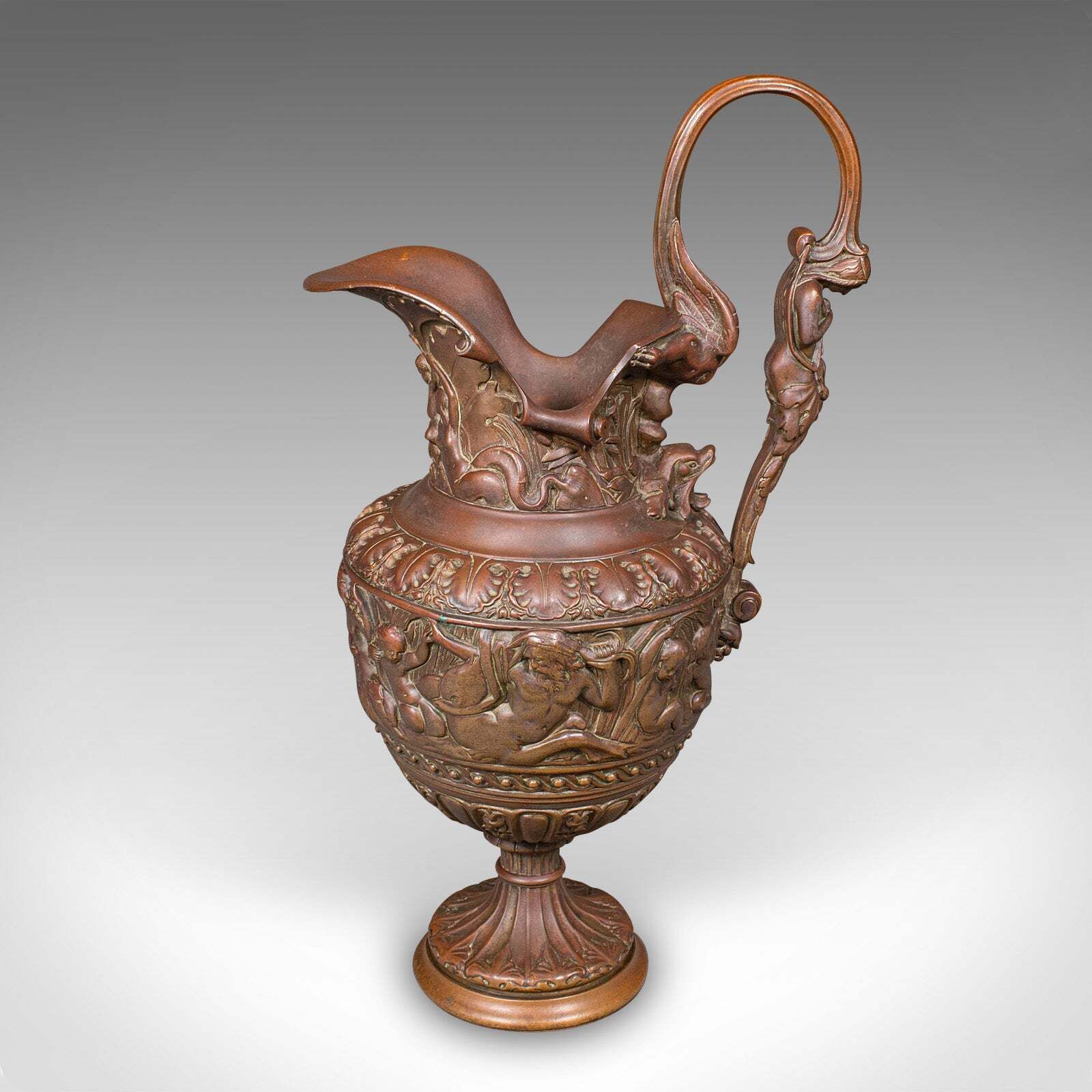 Pair Of Antique Display Urns, Italian, Bronze, Ewer, Grand Tour Decor, Victorian photo vinterior