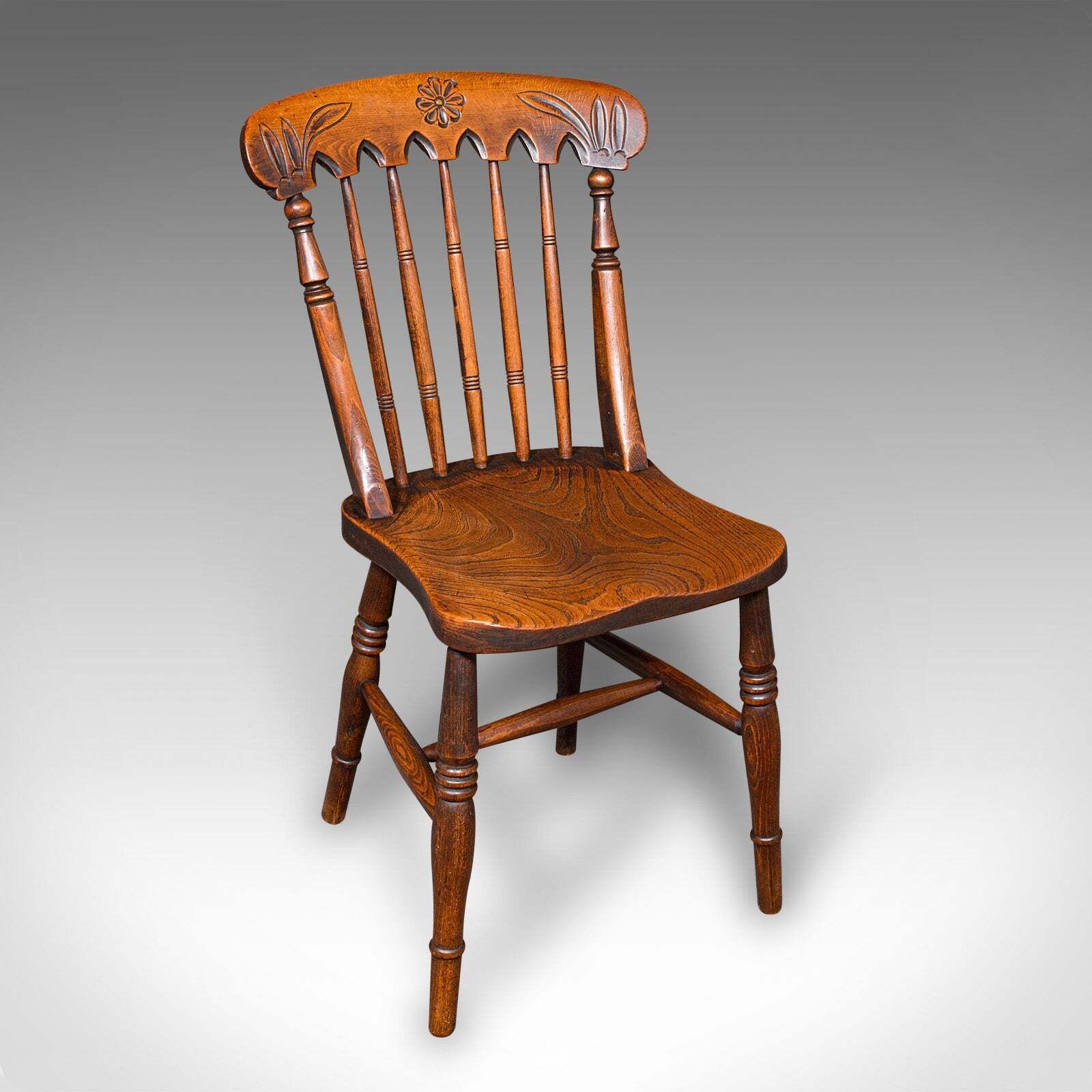 Trio Of Antique Station Chairs, English Elm, Reception Hall Side Seat, Victorian photo furniture