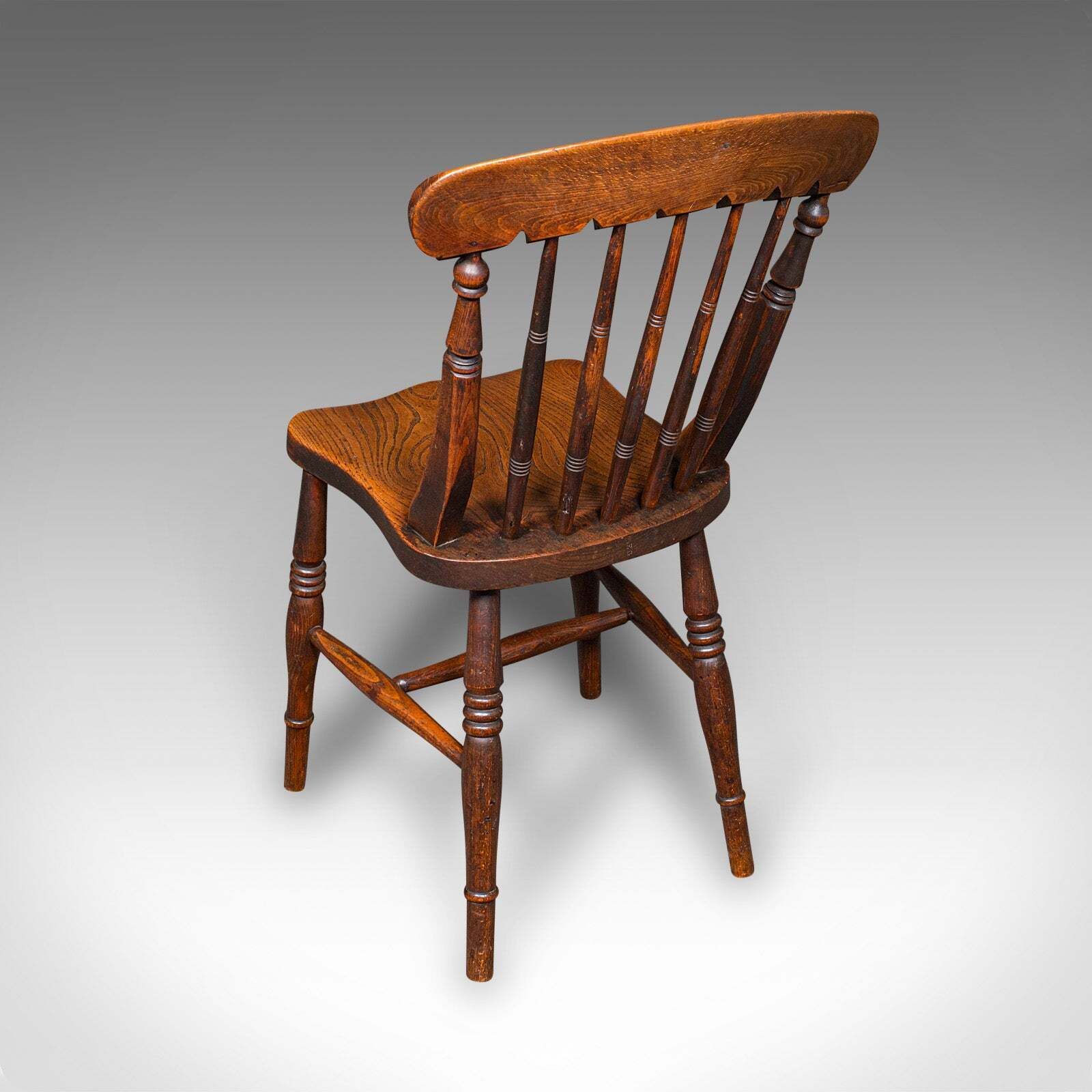Trio Of Antique Station Chairs, English Elm, Reception Hall Side Seat, Victorian photo 915.0