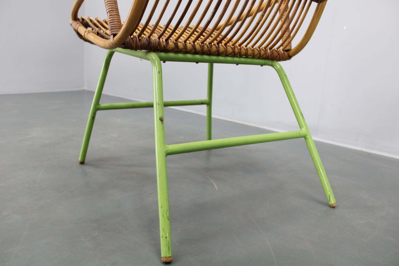 photo for sale Rare Pair Of Alan Fuchs For Uluv Rattan Lounge Chairs, Czechoslovakia, 1960s