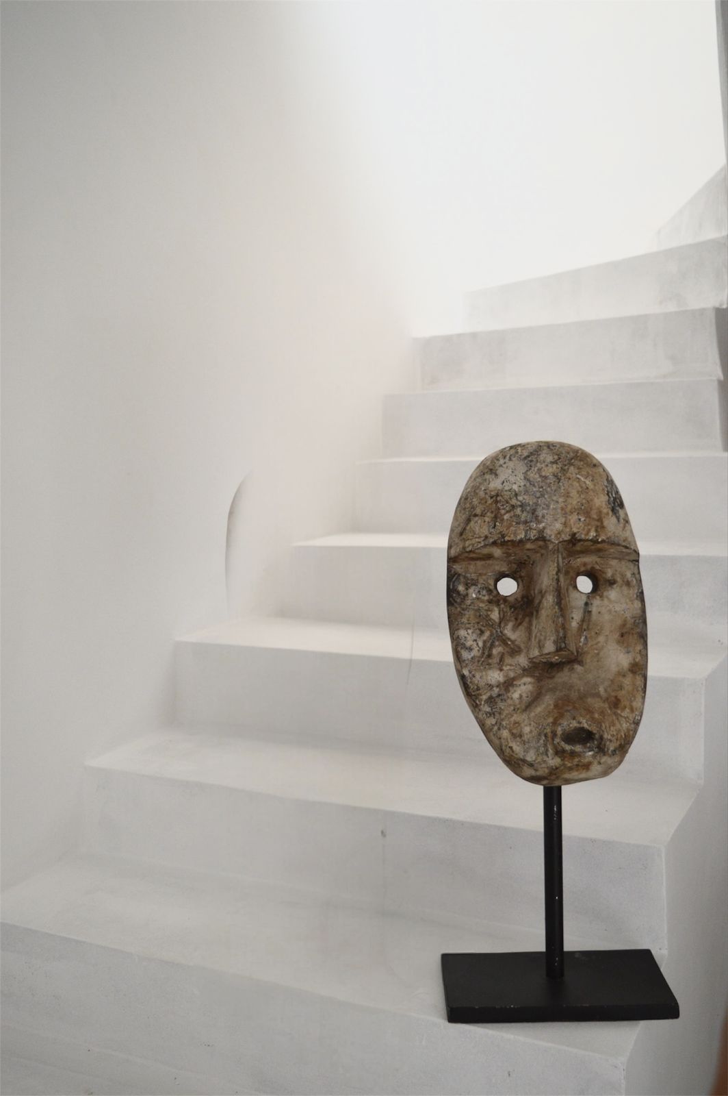 Carved Timor Island Mask Head Sculpture Contemporary photo Art