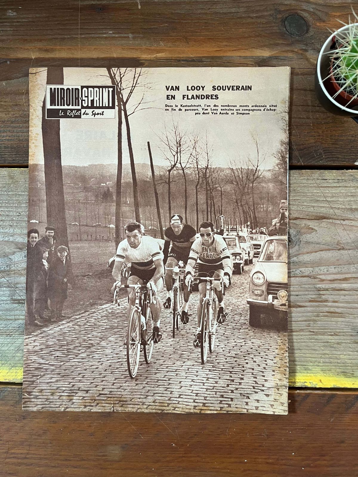 Vintage Cycling Print   Tour De Flanders, Tom Simpson, Rik Van Looy Original C1961 photo 91.0