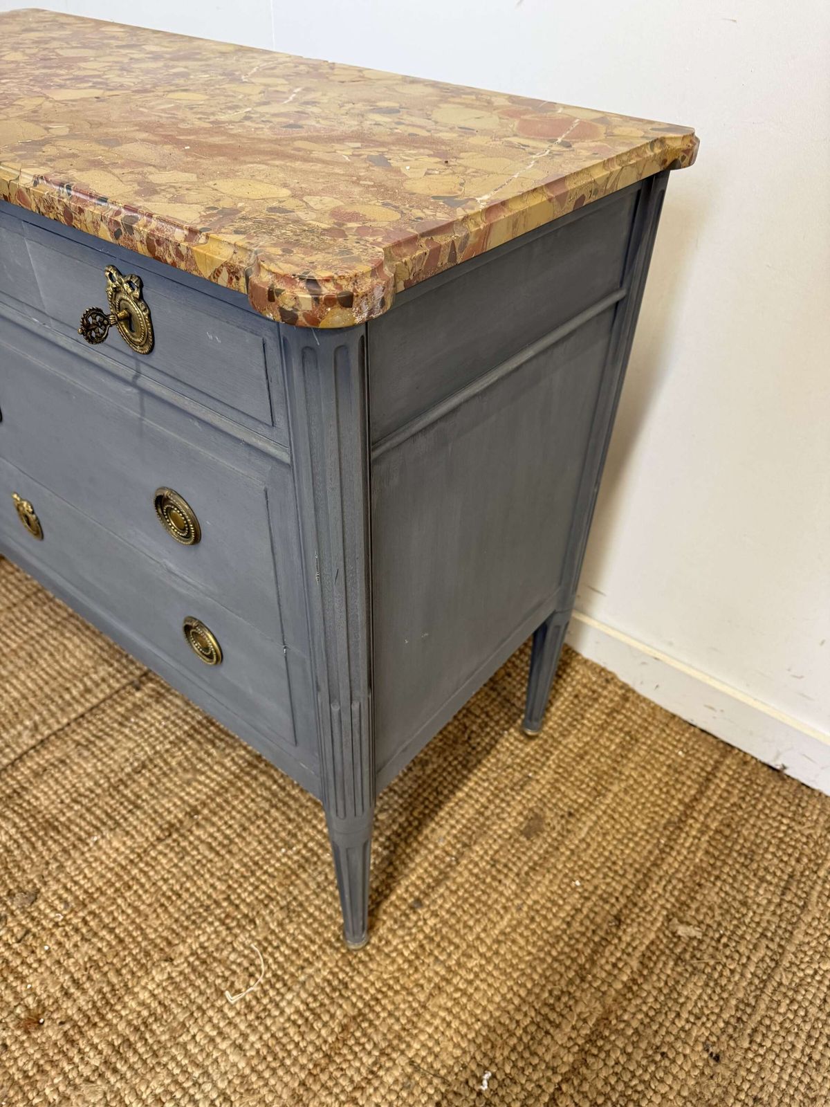 Louis XVI Style Painted Commode , Pale Grey photo buy